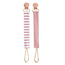 Load image into Gallery viewer, Itzy Ritzy - 亞麻奶嘴鏈 Linen Pacifier Straps (Pink)
