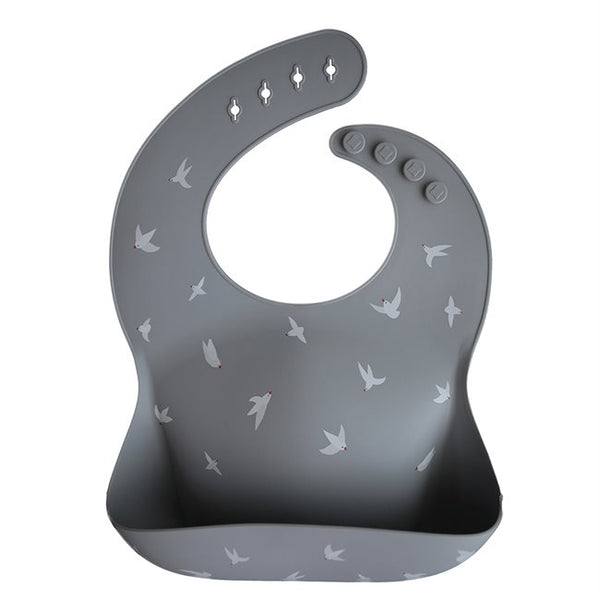 Mushie - Silicone Baby Bib 矽膠圍兜 Seagull Cadet