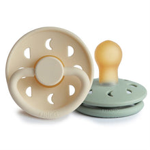 Load image into Gallery viewer, FRIGG - 安撫奶嘴 Moon Phase Latex Pacifier Cream/Sage 2pk
