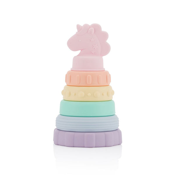 Itzy Ritzy - 恐龍堆疊玩具 Silicone Stacking and Teething Toy (Unicorn)