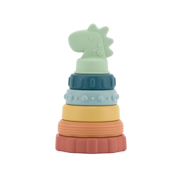 Itzy Ritzy - 恐龍堆疊玩具 Silicone Stacking and Teething Toy (Dino)