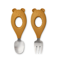 將圖片載入圖庫檢視器 Liewood - 幼兒叉匙套裝 Stanley Baby Cutlery Set (Mr. Bear)
