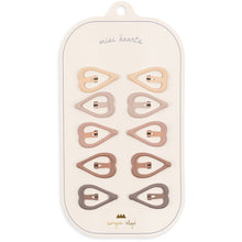 Load image into Gallery viewer, Konges Sløjd - 迷你心型髮夾 10-Pack Mini Hair Clip Hearts (Rouge Pack)
