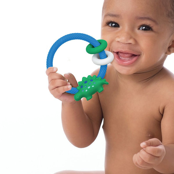 Itzy Ritzy - 矽膠固齒環 Silicone Teething Ring (Dino)