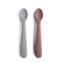 Load image into Gallery viewer, Mushie - 矽膠匙羹 Silicone Feeding Spoons (Stone/Cloudy Mauve)
