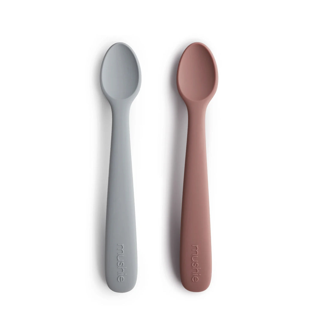 Mushie - 矽膠匙羹 Silicone Feeding Spoons (Stone/Cloudy Mauve)