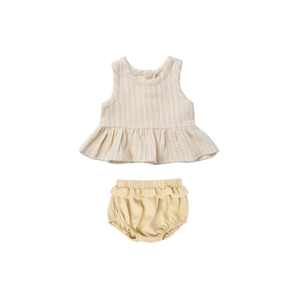 Quincy Mae - 無袖套裝 Sleeveless Peplum Set (Vintage Stripe)