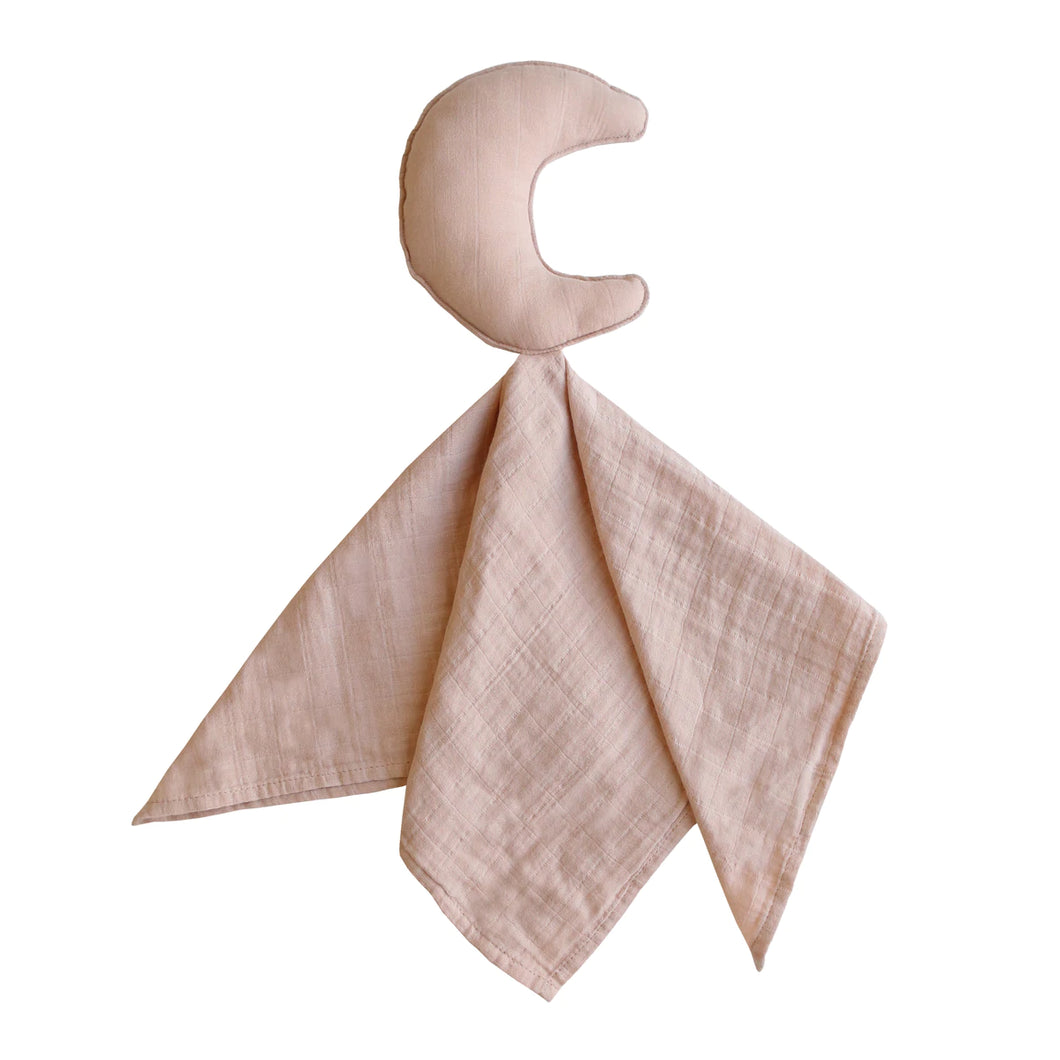Mushie - 有機棉月亮安撫巾 Moon Lovey Blanket (Blush)