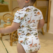 Load image into Gallery viewer, Snuggle Hunny Kids - 有機棉恐龍連身衣 Short Sleeve Bodysuit (Dino)
