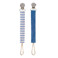 Load image into Gallery viewer, Itzy Ritzy - 亞麻奶嘴鏈 Linen Pacifier Straps (Blue)
