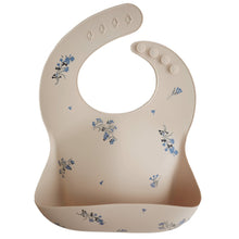 Load image into Gallery viewer, Mushie -  Silicone Baby Bib 矽膠圍兜 Lilac Flowers
