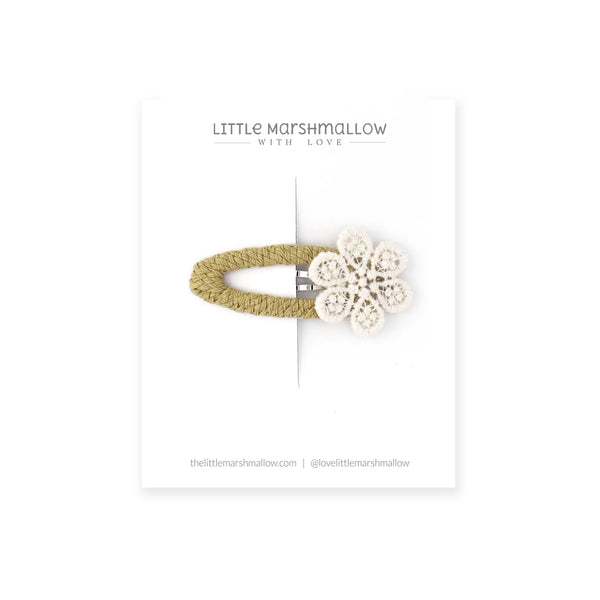 Little Marshmallow - 手製髮夾 Dainty Floral Clips