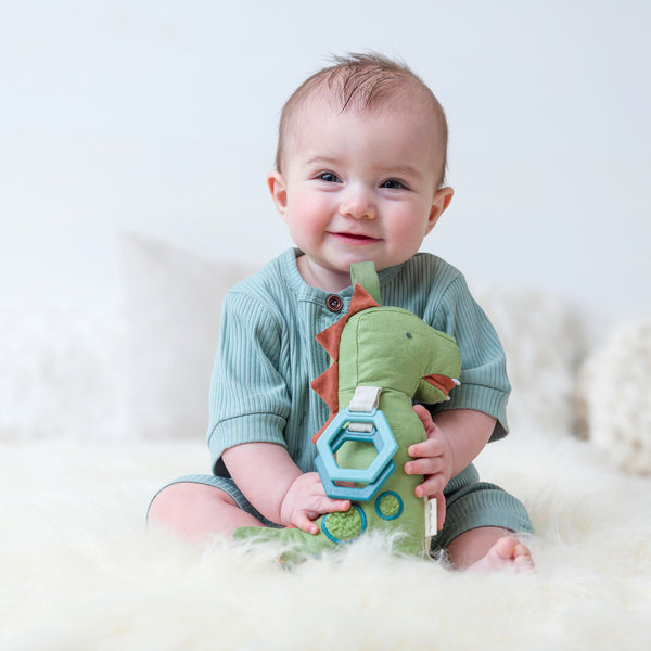 Itzy Ritzy - 恐龍搖鈴玩偶 Activity Plush & Teether Toy (Dino)