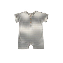 Load image into Gallery viewer, Quincy Mae - 短袖連身衣 Short Sleeve One Piece (Sea Green Stripe)
