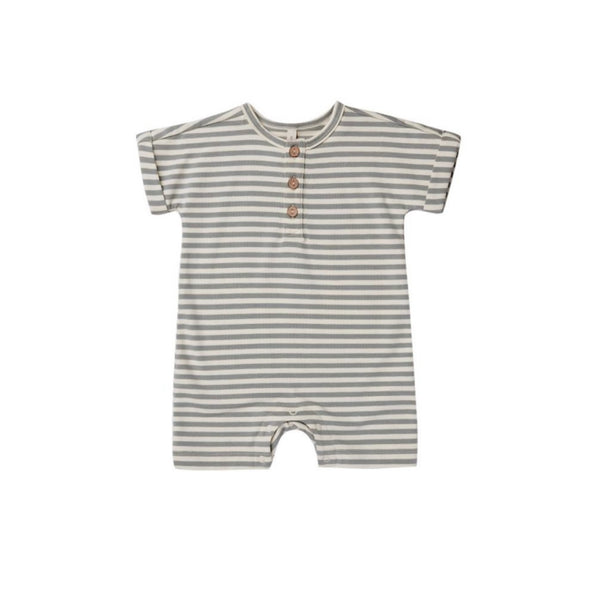 Quincy Mae - 短袖連身衣 Short Sleeve One Piece (Sea Green Stripe)