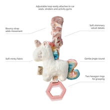 Load image into Gallery viewer, Itzy Ritzy - 迷你獨角獸搖鈴玩具 Attachable Travel Toy (Unicorn)
