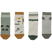 Load image into Gallery viewer, Liewood - 兒童棉襪 Silas Cotton Socks 4-pack (Safari Sandy Mix)
