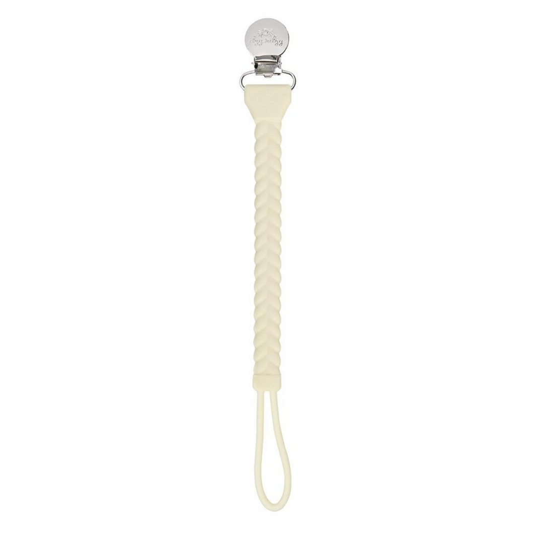 Itzy Ritzy - 矽膠奶嘴鏈 Braided Pacifier Clip (Buttercream)