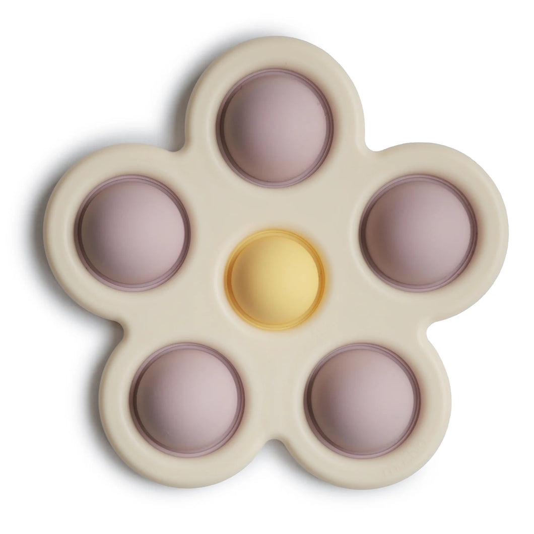 Mushie - 指尖玩具 Flower Press Toy (Soft Lilac/Pale Daffodil/Ivory)