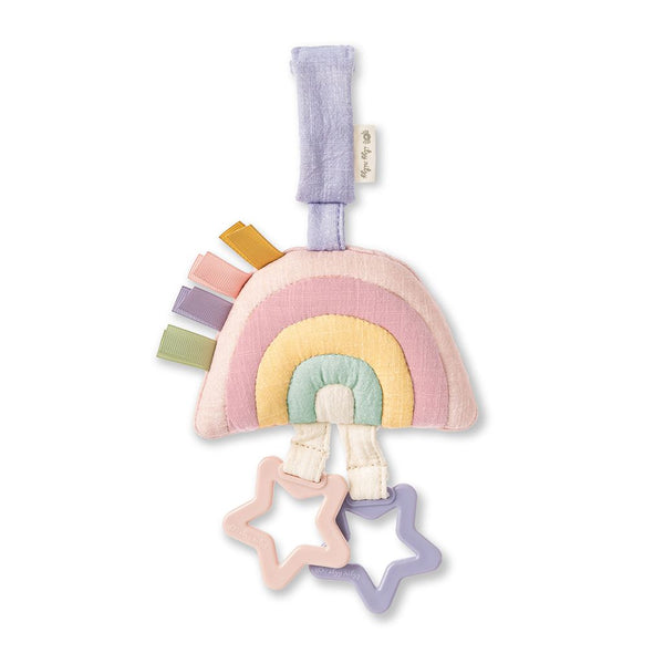Itzy Ritzy - 迷你彩虹搖鈴玩具 Attachable Travel Toy (Pink Rainbow)