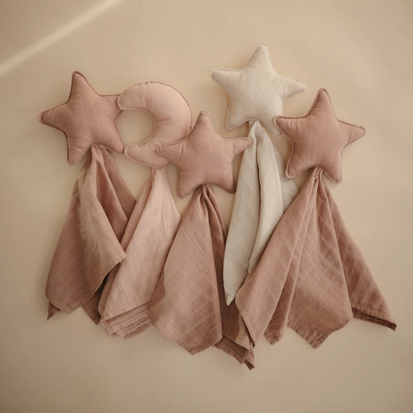 Mushie - 有機棉星星安撫巾 Star Lovey Blanket (Natural)