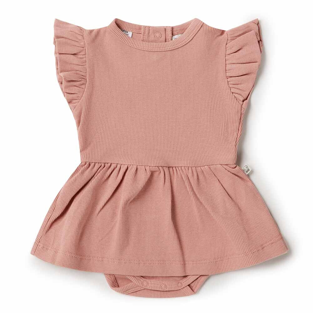 Snuggle Hunny Kids - 有機粉紅裙子 Rose Organic Dress