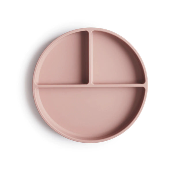 Mushie - Silicone Suction Plate 吸盤分隔餐盤 (Blush)